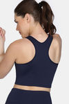 Zelocity  Medium Impact Quick Dry Sports Bra - Naval Academy — thumbnail 2